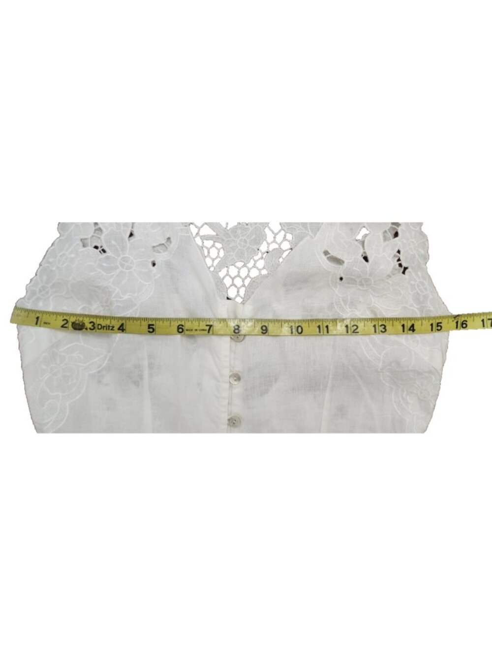 Zimmermann White Linen Lace Romper Playsuit Size 0 /US 4 Floral Embroidered Boho - Picture 12 of 15